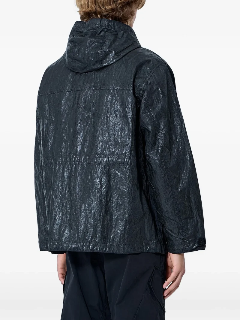 Alternative view of Jacheta Stone Island Hooded Zip-Up negru