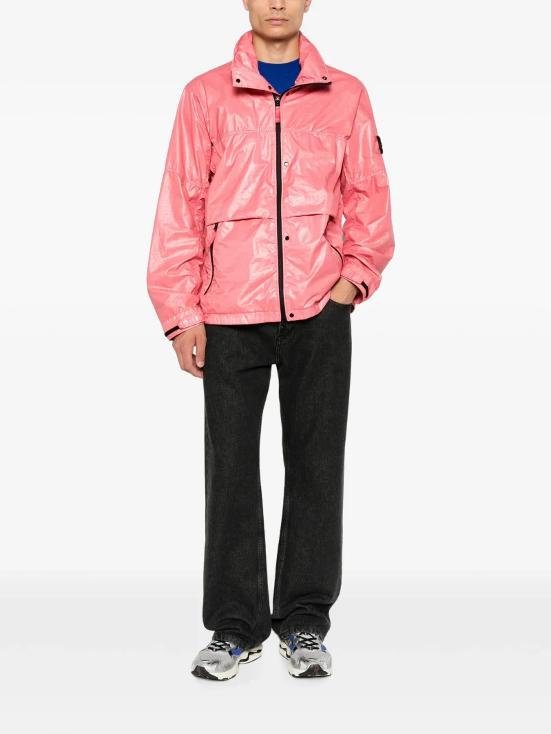 Jacheta Stone Island Hooded Zip-Up roz - imagine 4
