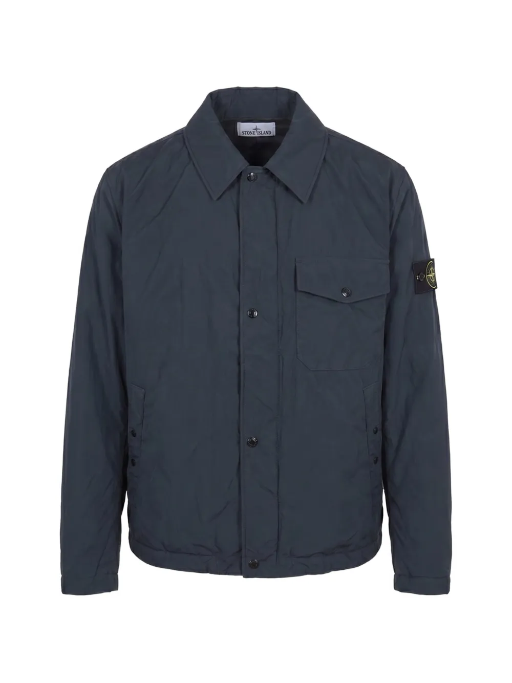 Jacheta Stone Island Logo-Patch Button-Fastening bleumarin