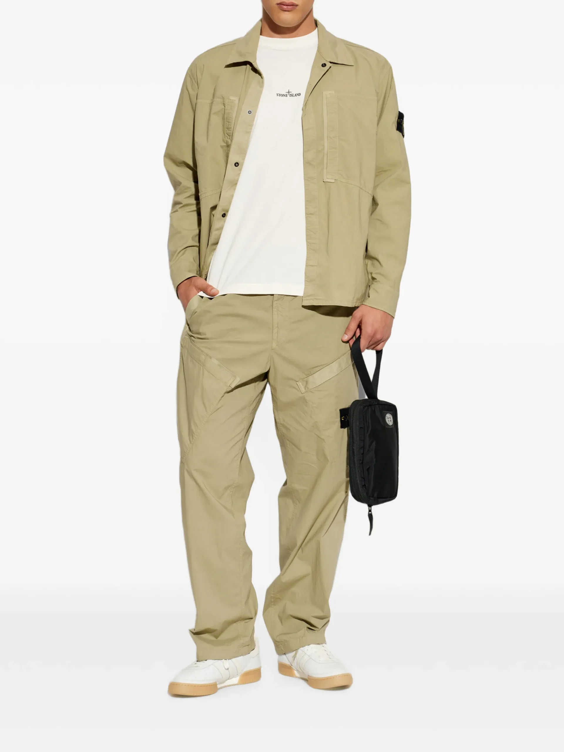Jacheta Stone Island Mercerised Ripstop bej - imagine 4