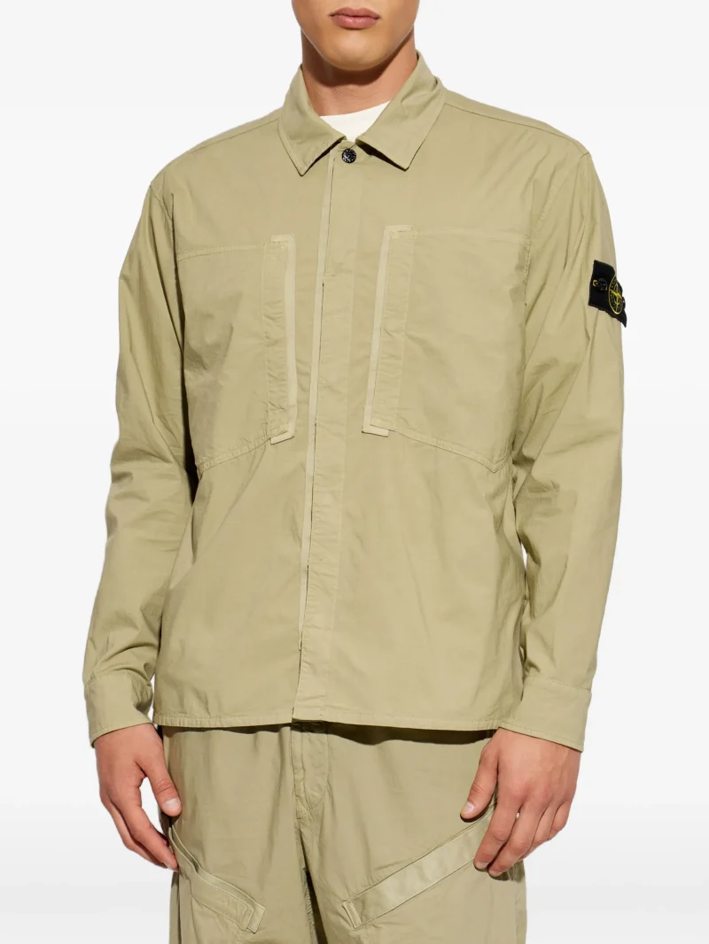Jacheta Stone Island Mercerised Ripstop bej - imagine 3