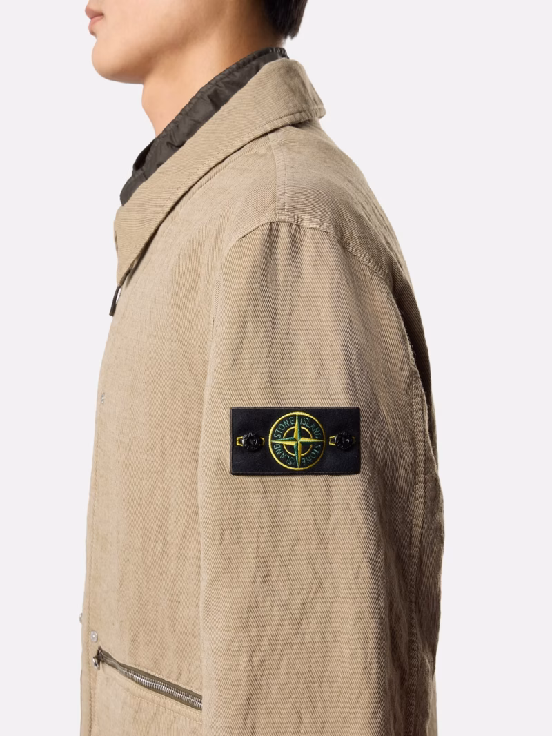 Jacheta Stone Island Padded Field Anti-Drop bej - imagine 5