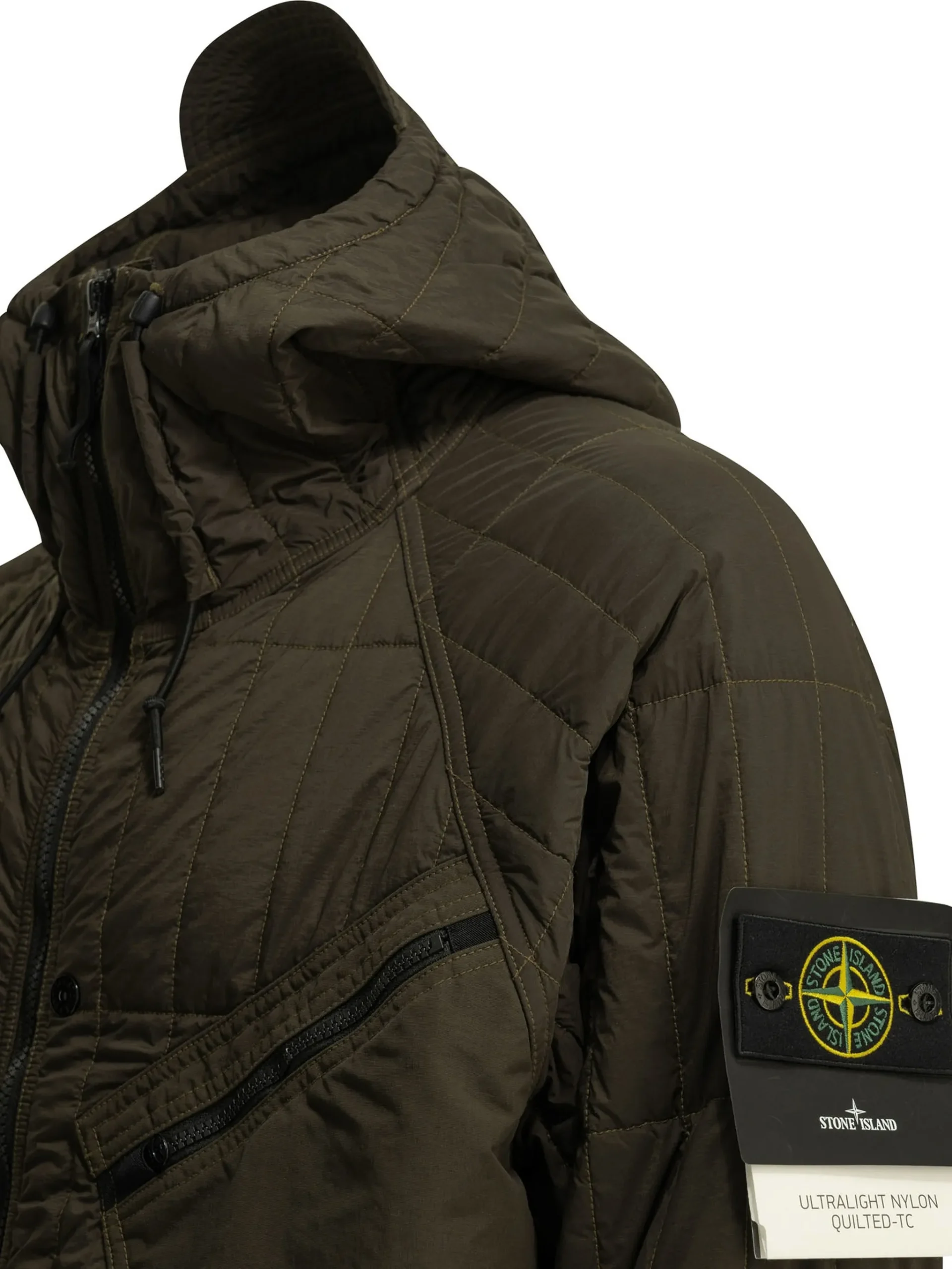 Jacheta Stone Island Utralight Nylon khaki - imagine 3
