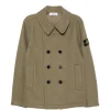Palton Stone Island Heavy Melton Peacoat khaki