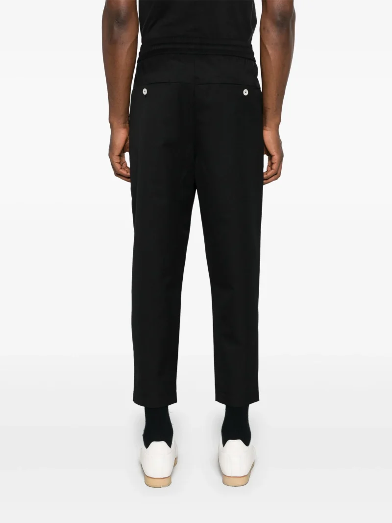 Alternative view of Pantaloni Drole De Monsieur Drawstring Twill Cropped negru