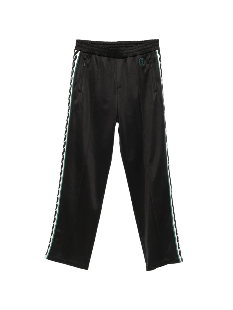 Pantaloni Drole De Monsieur Side-Stripe Track negru