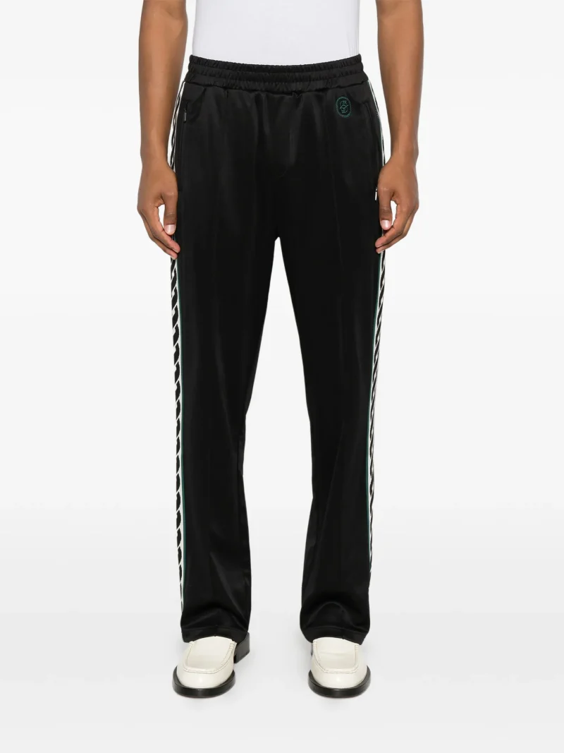 Pantaloni Drole De Monsieur Side-Stripe Track negru - imagine 4