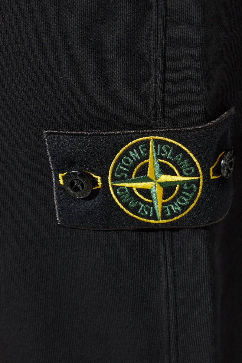 Pantaloni Stone Island Fleece Ghost Heavy negru - imagine 5