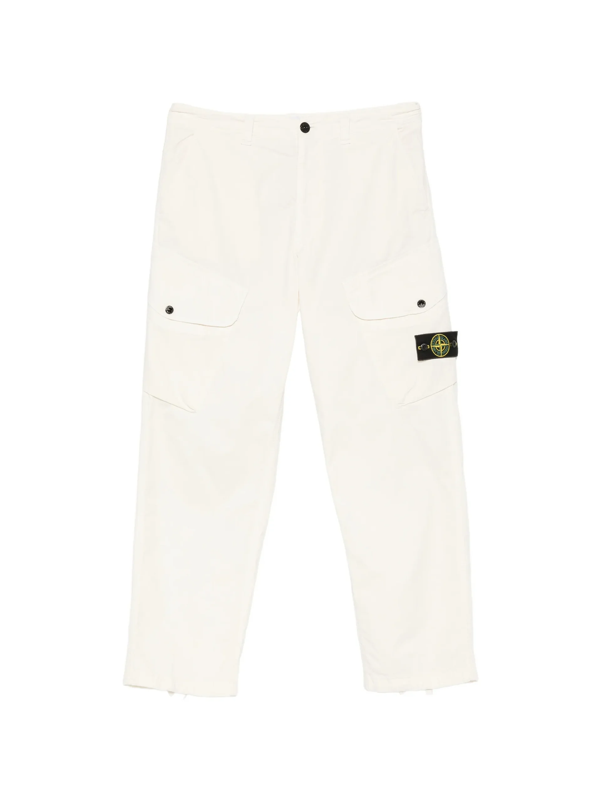 Pantaloni Stone Island Logo-Patch Cargo ecru