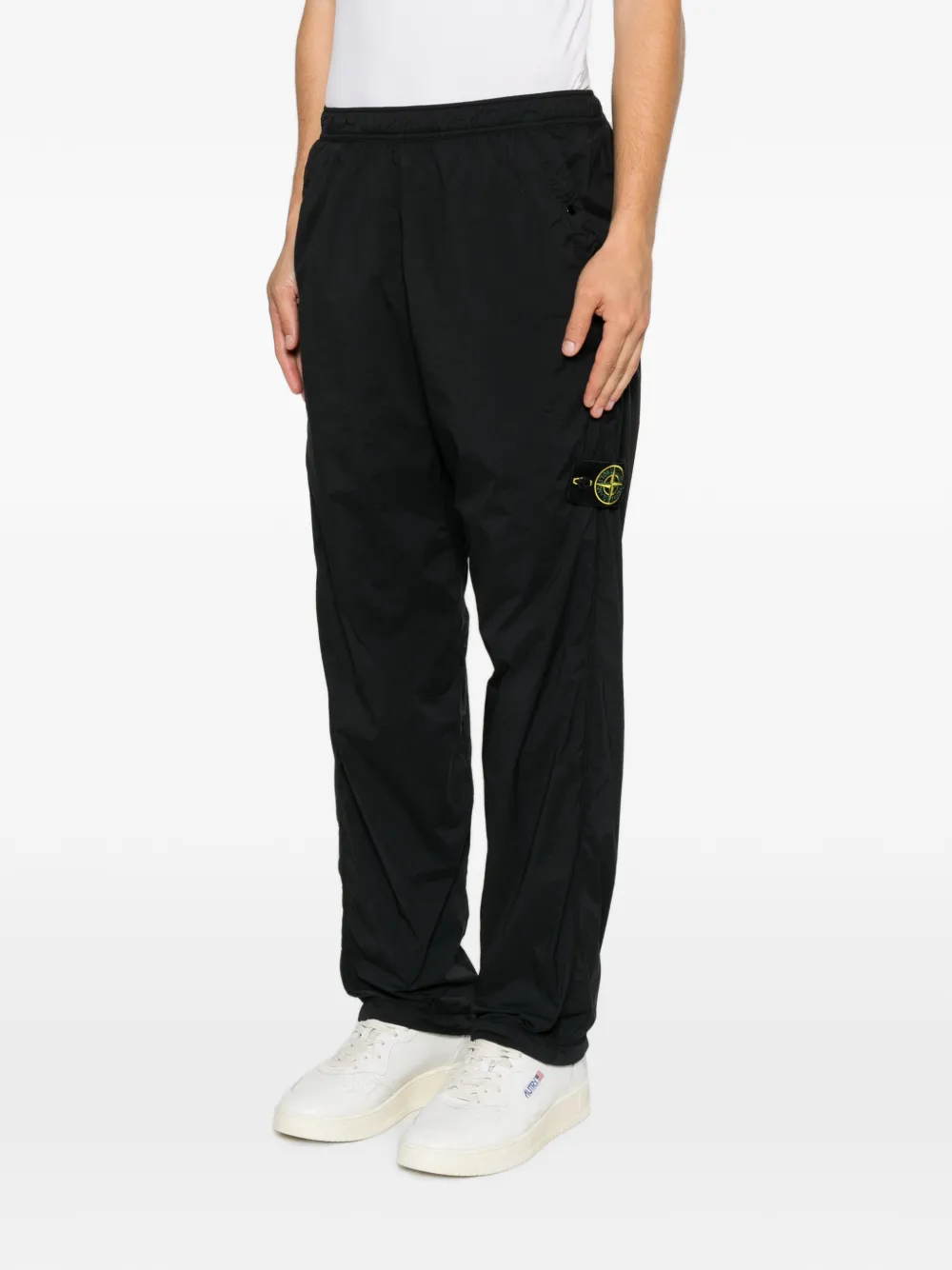 Pantaloni Stone Island Logo-Patch Drawstring negru - imagine 3