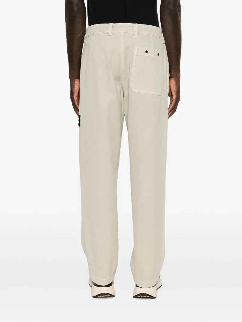 Alternative view of Pantaloni Stone Island Logo-Patch Straight-Leg bej