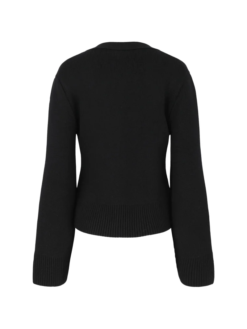Alternative view of Pulover Cult Gaia Jos V-neck Button negru