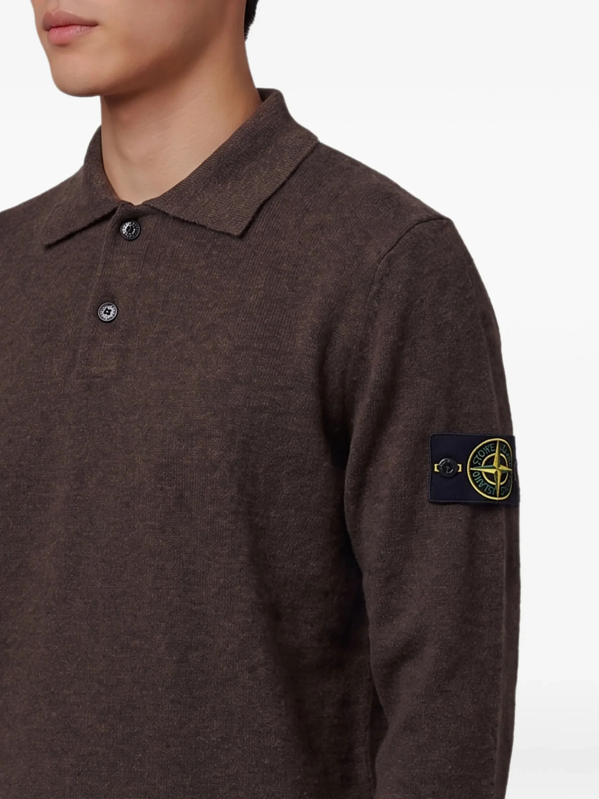 Pulover Stone Island Light RWS Geelong Wool maro - imagine 3