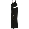 Rochie maxi Cult Gaia Macie Bead-Embellished Cut-Out negru