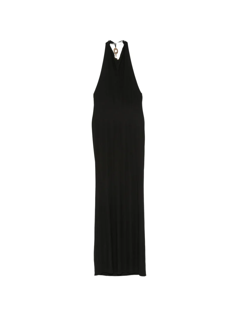 Rochie maxi Cult Gaia Sienna Halterneck Chain-Detail negru