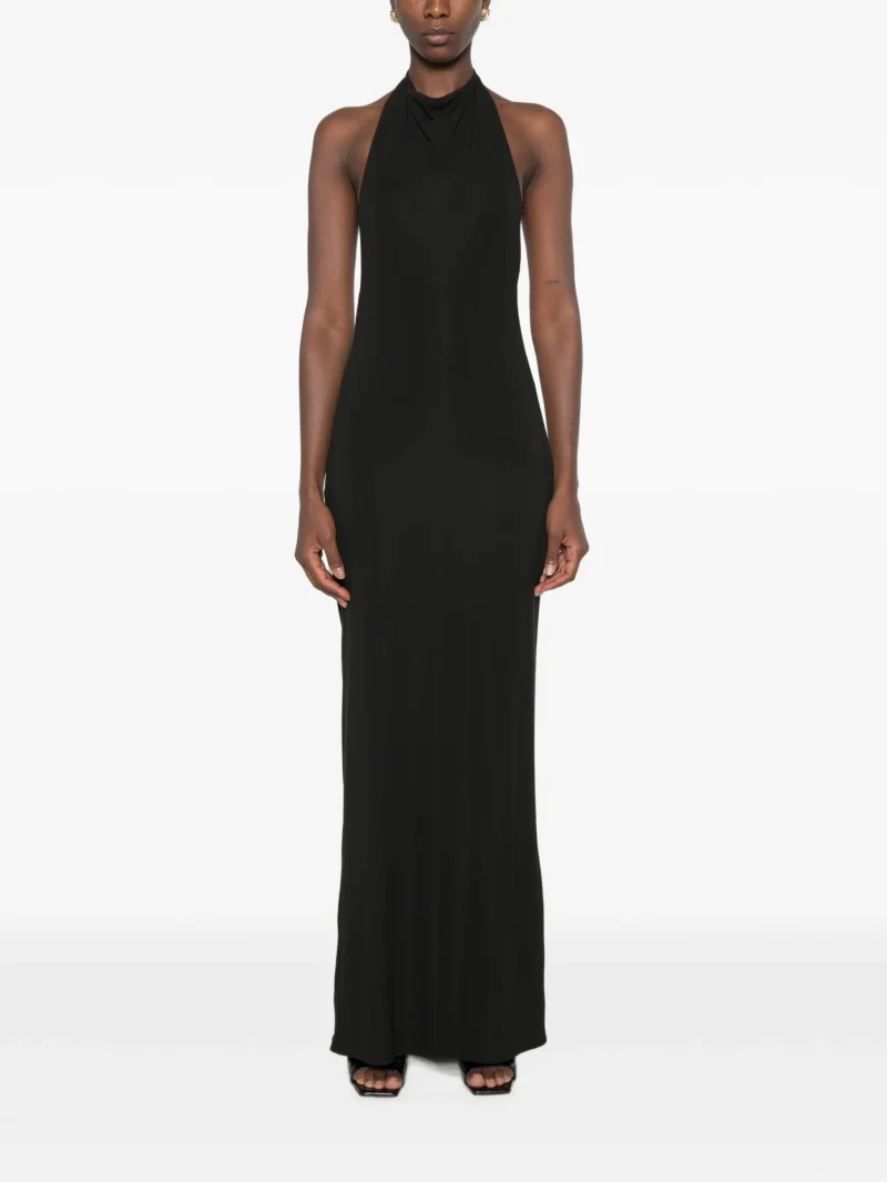 Rochie maxi Cult Gaia Sienna Halterneck Chain-Detail negru - imagine 4