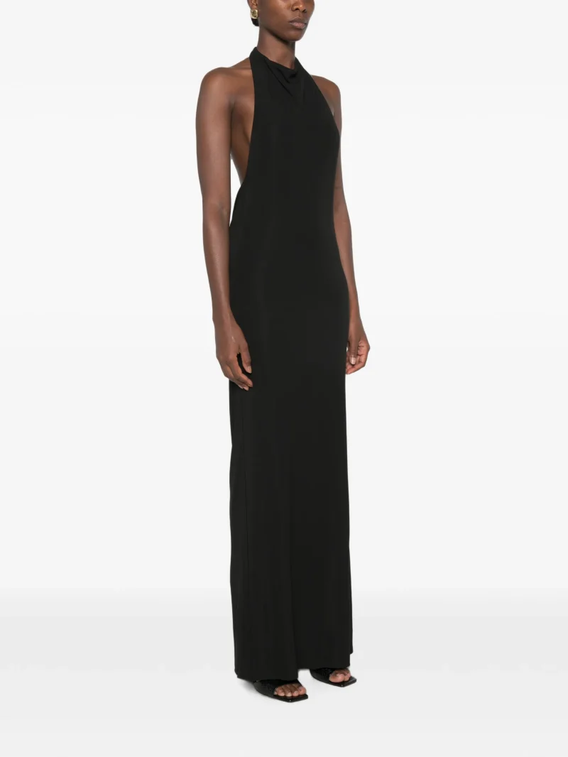 Rochie maxi Cult Gaia Sienna Halterneck Chain-Detail negru - imagine 3