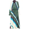 Rochie midi ALEMAIS Joni paisley-print striped verde