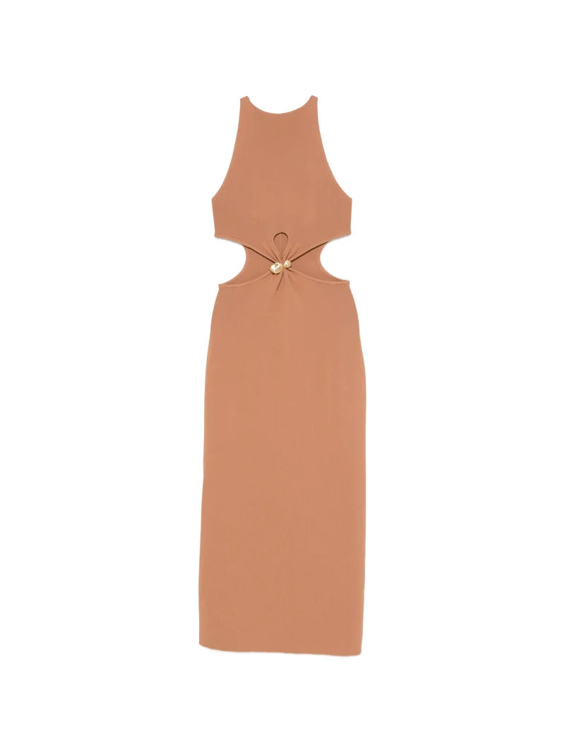 Rochie midi Cult Gaia Cypress Cut-Out maro