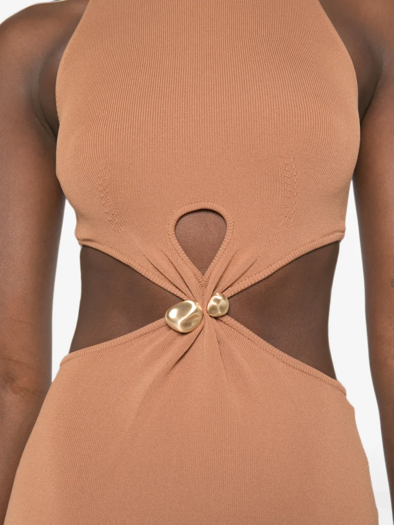 Rochie midi Cult Gaia Cypress Cut-Out maro - imagine 5