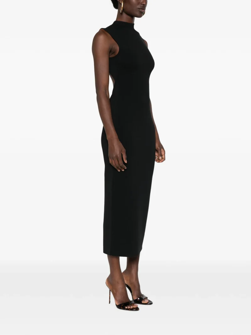 Rochie midi Cult Gaia Dalida Cut-Out Backless negru - imagine 3
