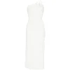 Rochie midi Cult Gaia Jilly Floral-Applique One-Shoulder alb