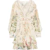 Rochie mini Camilla Floral-Print Tiered roz