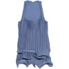 Rochie mini Cult Gaia Marsa Plisse-Effect Ruffled albastru