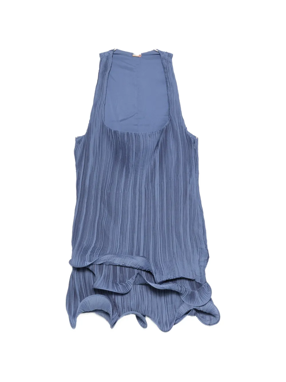 Rochie mini Cult Gaia Marsa Plisse-Effect Ruffled albastru