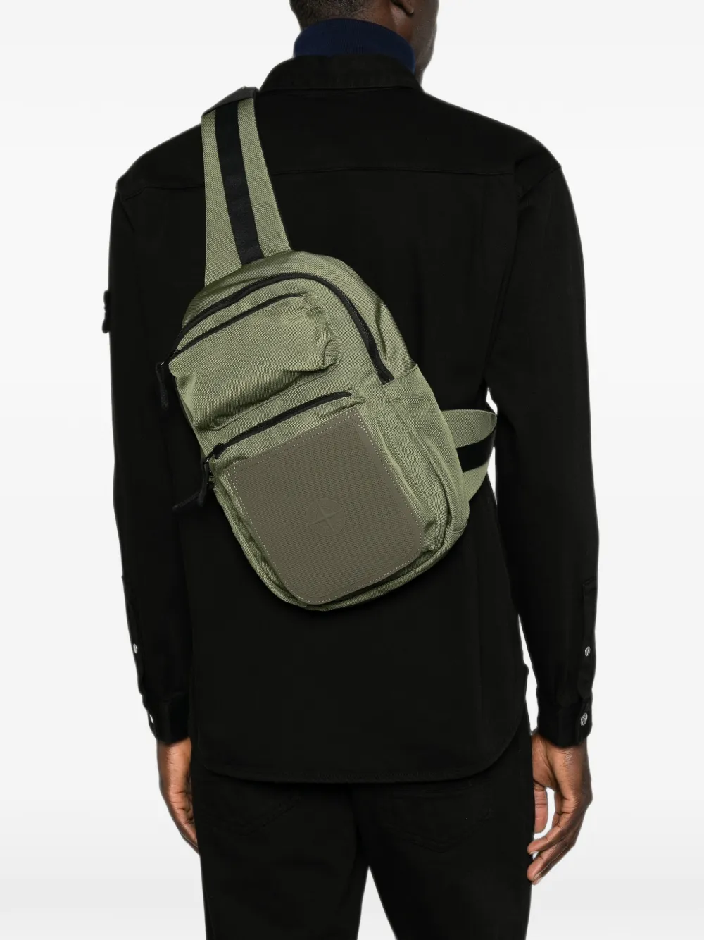 Rucsac Stone Island Logo-Patch Panelled khaki - imagine 3