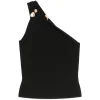 Top Cult Gaia Anouk One-Shoulder Hardware-Detail negru