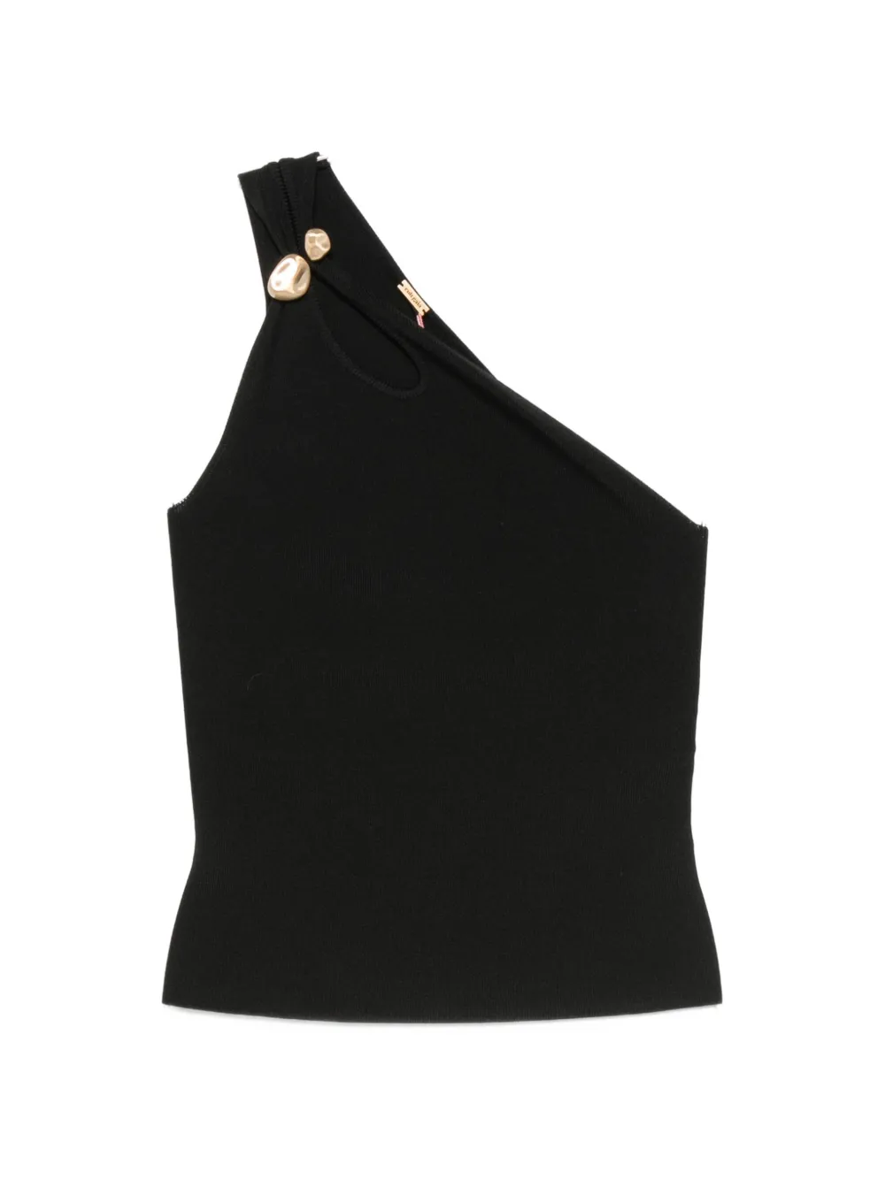 Top Cult Gaia Anouk One-Shoulder Hardware-Detail negru