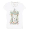 Tricou Camilla Graphic-Print Organic-Cotton alb