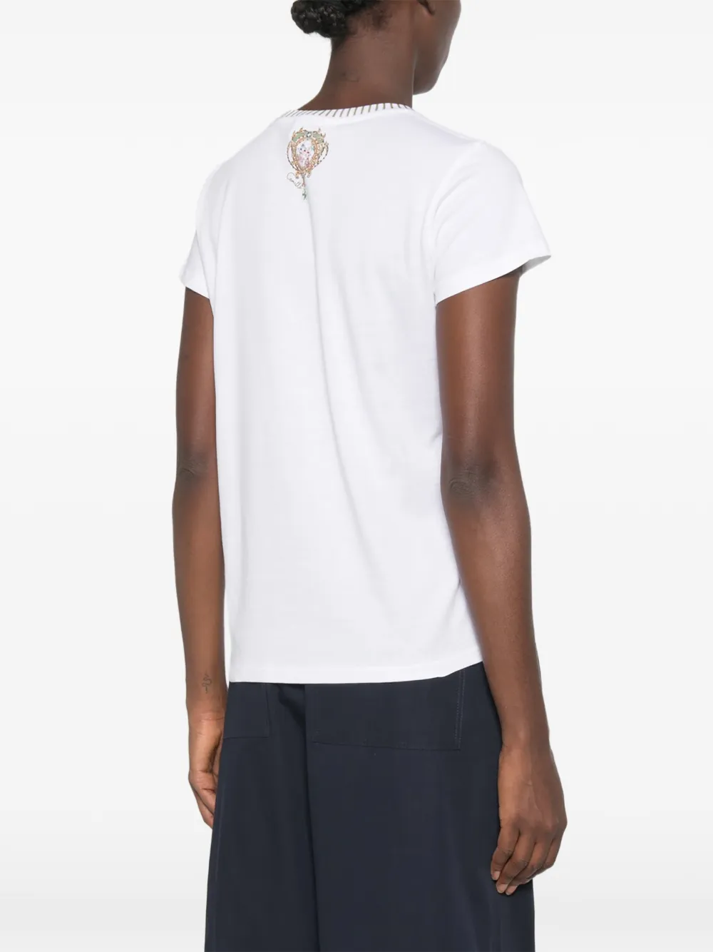 Tricou Camilla Graphic-Print Organic-Cotton alb - imagine 2