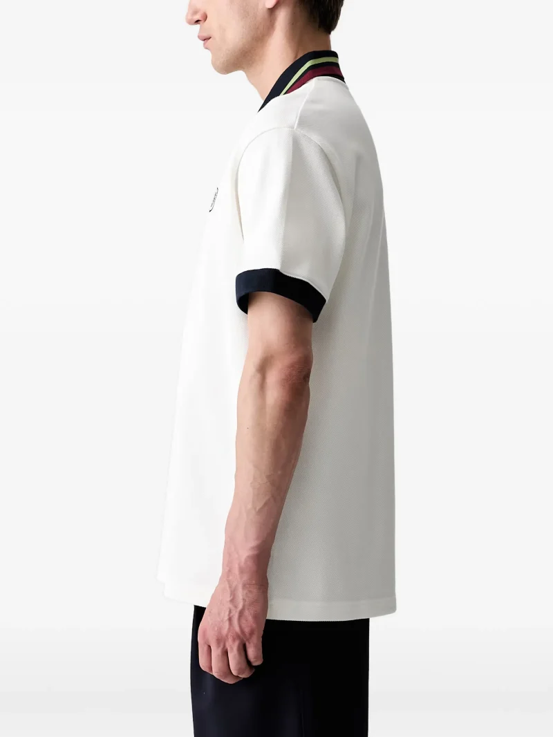 Tricou Drole De Monsieur D Mirror Tipped Polo alb - imagine 3