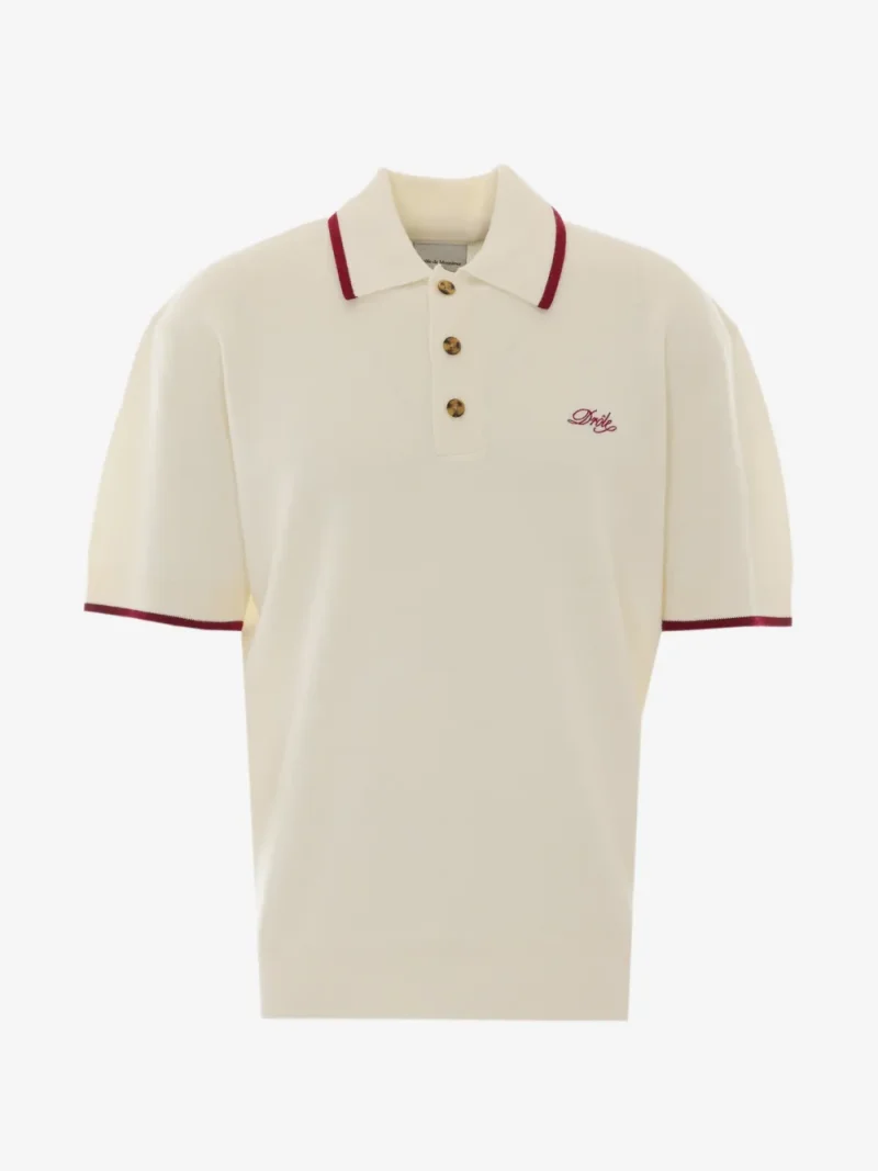 Tricou Drole De Monsieur Embroidered-Logo ecru