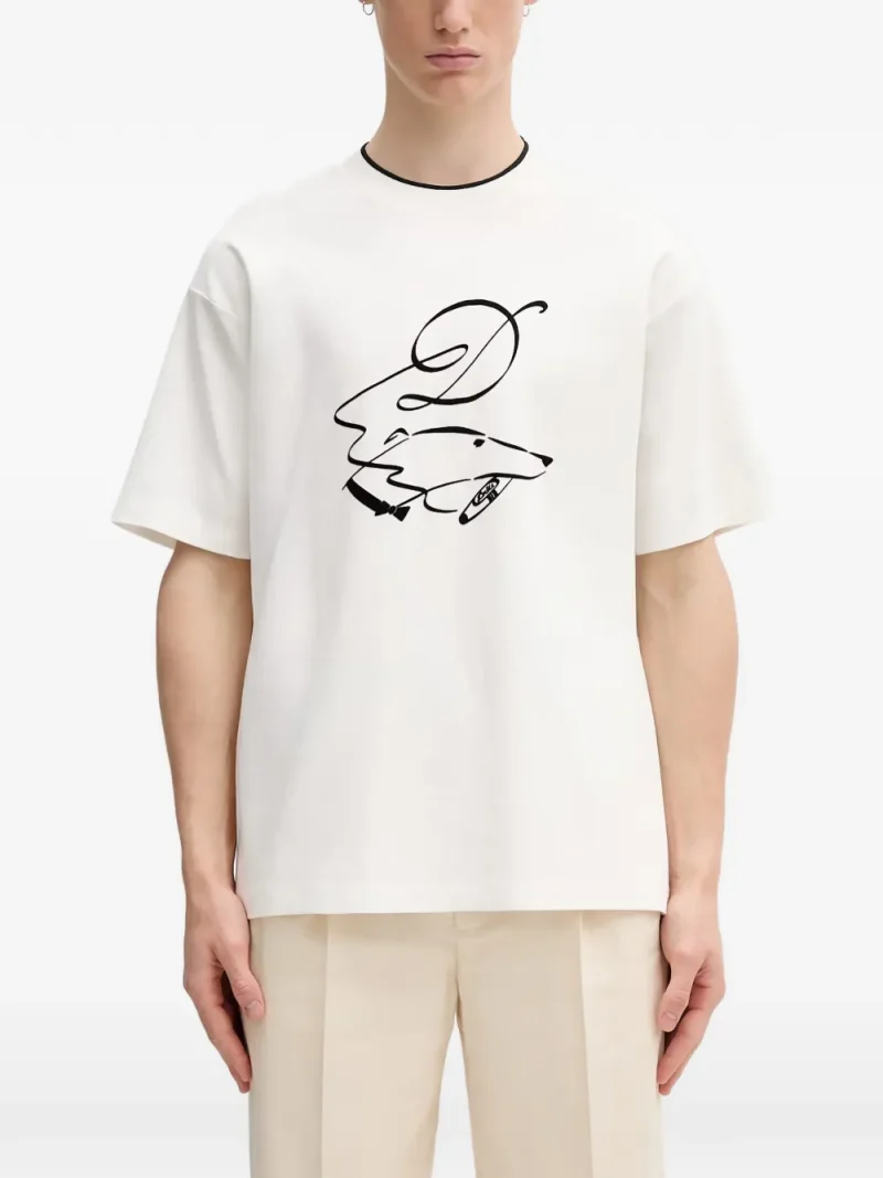 Tricou Drole De Monsieur Graphic-Print alb