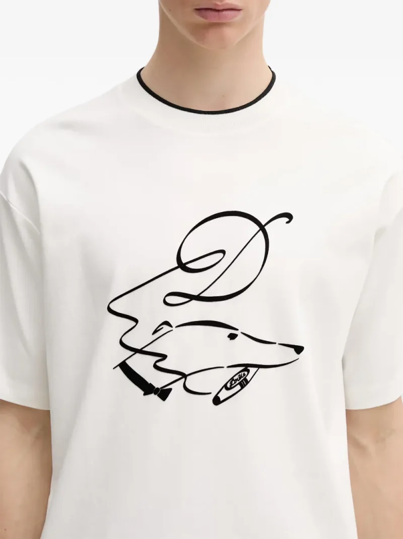 Tricou Drole De Monsieur Graphic-Print alb - imagine 5