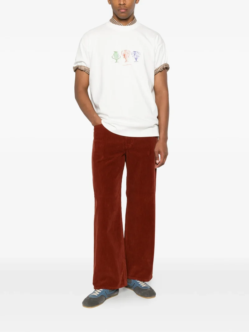 Tricou Drole De Monsieur Graphic-Print alb - imagine 4