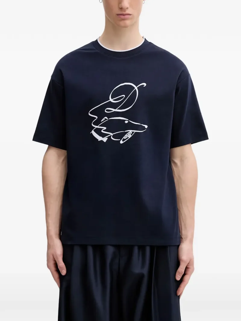 Tricou Drole De Monsieur Graphic-Print alb