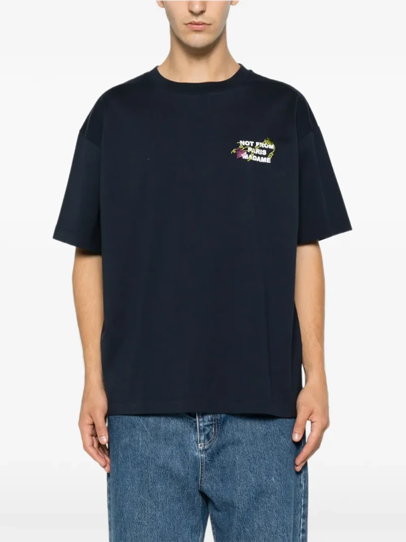 Alternative view of Tricou Drole De Monsieur Vine Embroidered bleumarin