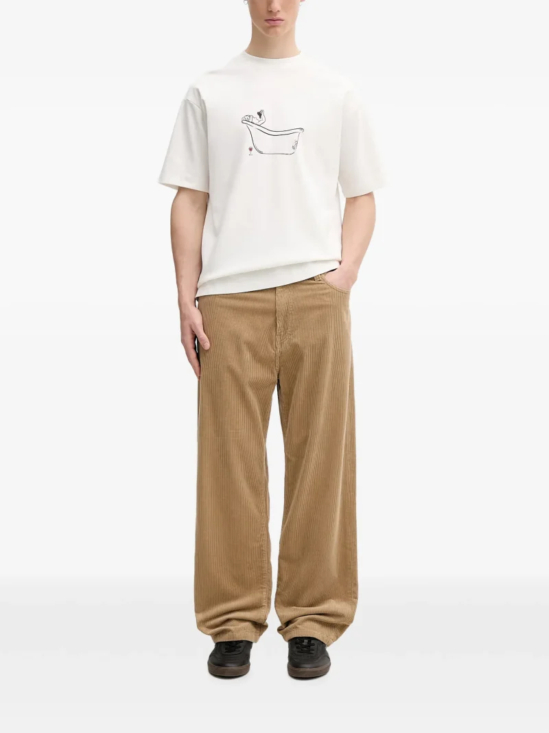 Tricou Drôle De Monsieur Wine Bath alb - imagine 4