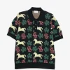 Tricou polo Drole De Monsieur Horse-Print Jacquard-Knit multicolor