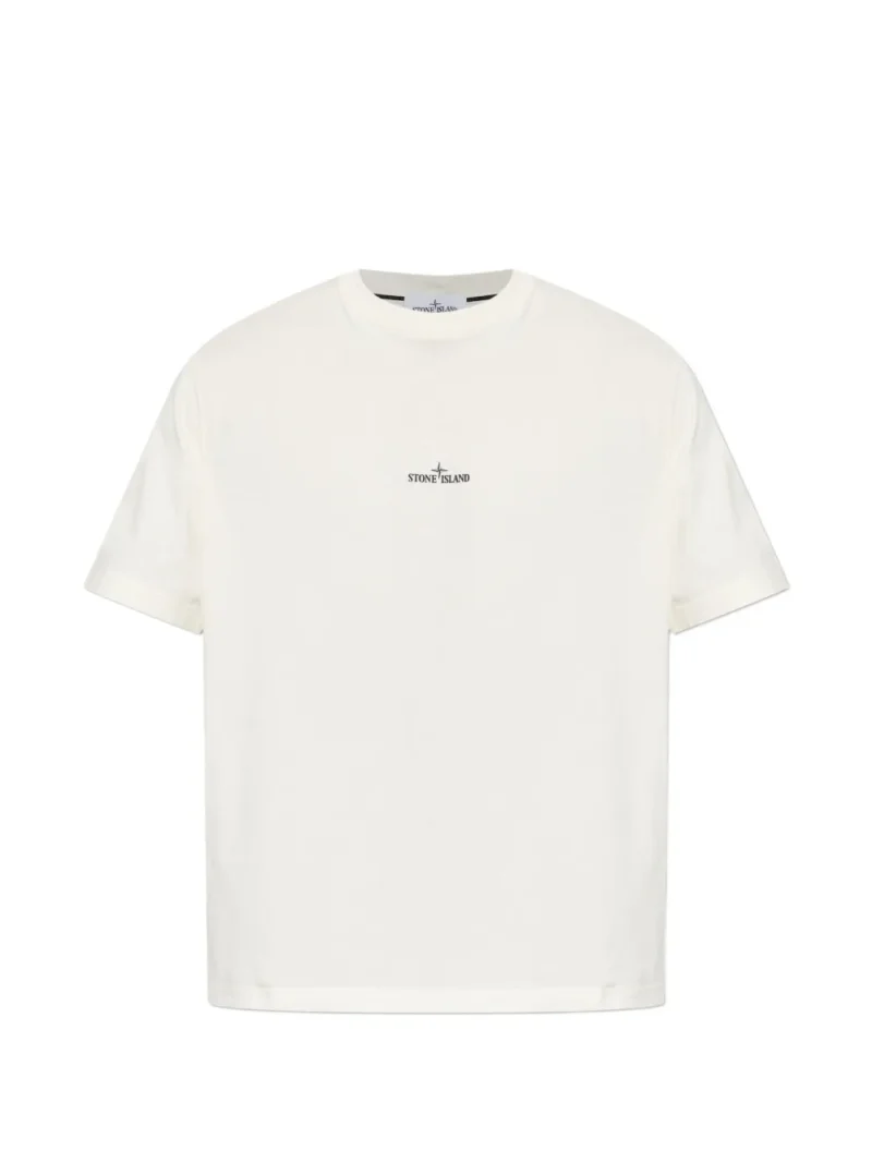 Tricou Stone Island Combed Jersey alb