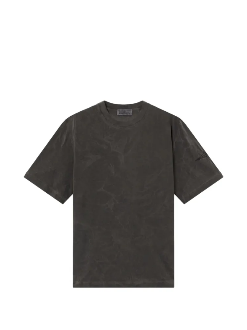 Tricou Stone Island Faded-Effect Logo-Patch gri