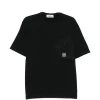 Tricou Stone Island Logo-Patch Chest-Pocket negru