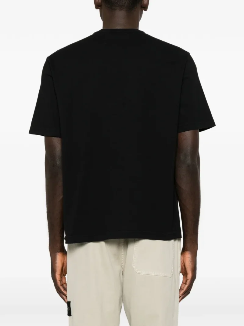 Alternative view of Tricou Stone Island Logo-Patch Chest-Pocket negru
