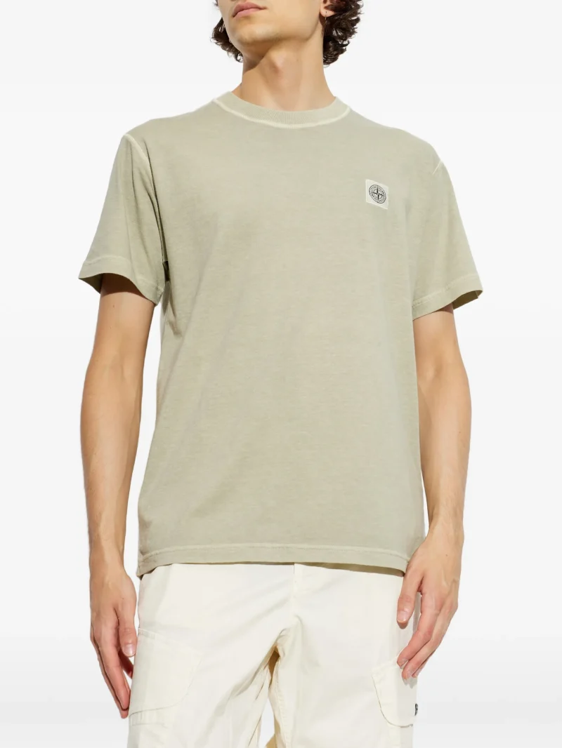 Tricou Stone Island Logo Patch khaki - imagine 3