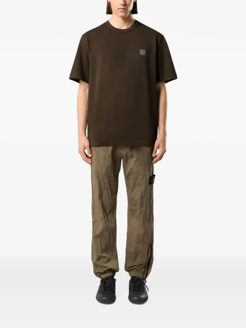 Tricou Stone Island Logo-Patch maro - imagine 3