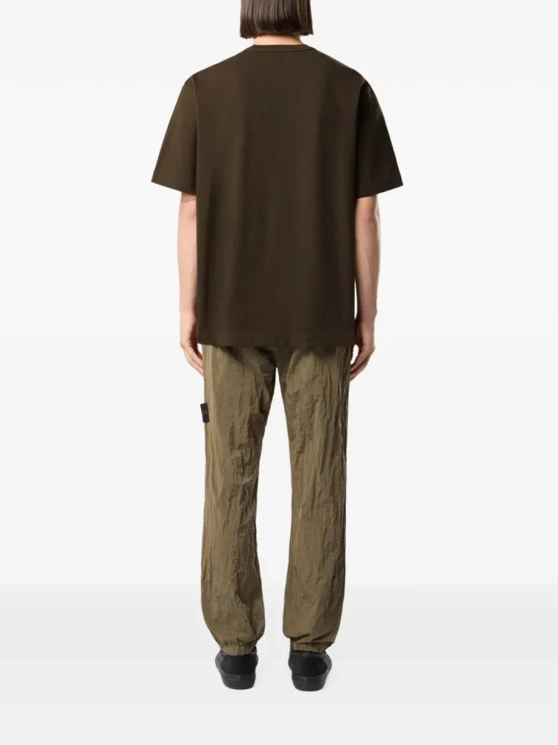 Tricou Stone Island Logo-Patch maro - imagine 4